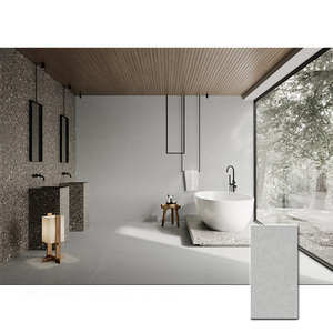 Azulejos de suelo de cerámica gris de alta calidad 60x120 porcelana <span class=keywords><strong>Corona</strong></span> para sala de estar jardín acabado mate para azulejo de pared rústico al aire libre - Product Image 2