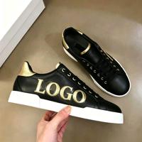 Sneakers en cuir de luxe avec logo personnalisé, chaussures de skate décontractées unisexes, chaussures de sport pour hommes et femmes, chaussures de marche en plein air