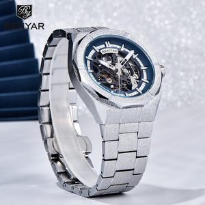 Benyar Men's <b>Automatic</b> Mechanical <b>Skeleton</b> <b>Watch</b> Stainless Steel Strap Waterproof Luminous Sport <b>Watch</b> BY-5212M - Product Image 4