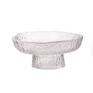 Plateau à fruits en verre Huiyi, plateau rond décoratif pour le salon, vaisselle Ice Dew Stem - Product Image 3