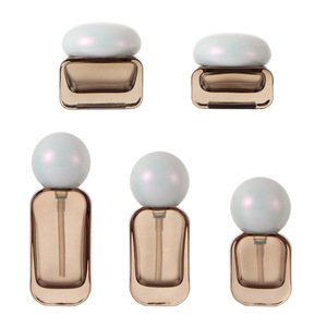 Emballage cosmétique en verre transparent <span class=keywords><strong>dégradé</strong></span> de luxe, blanc givré, translucide, flacon pompe <span class=keywords><strong>carré</strong></span>, 30 ml/50 ml - Product Image 4
