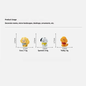 Miniatura de Paisaje, Cachorro de Peluche, Simulación de <span class=keywords><strong>Animal</strong></span>, Artesanía de Resina, Decoraciones DIY, Mini Adornos para Coche y Escritorio - Product Image 6