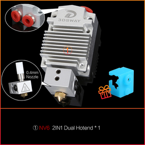 Kit de Extrusión Dual 3DSWAY para Impresora 3D, Hotend 2 en 1 con Salida V6 Volcano J-head, Boquilla de 1.75mm, Hot End Totalmente Metálico con Ventilador y Soporte - Product Image 5