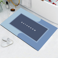 Ensemble de tapis de sol en caoutchouc absorbant l'eau antidérapant personnalisé 40*60cm/50*80cm/60*90cm Tapis de salle de bain en diatomite pour la maison, hôtel, échantillon gratuit