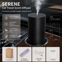 Diffuseur d'arômes sans eau rechargeable HIITII pour voiture, idéal pour les voyages, cadeau d'affaires simple et essentiel pour les vacances