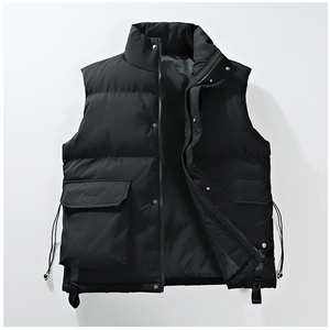 Logotipo personalizado engrosado más algodón más Chaleco de terciopelo masculino al aire libre a prueba de viento y lluvia sin mangas soporte cómodo - Product Image 3