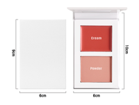 Palette de fard à joues pigmenté 2-en-1 longue tenue en poudre et crème pour marque privée