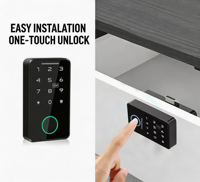Serrure de tiroir intelligente universelle Chenzhuo avec empreinte digitale, code, carte d'accès et Wi-Fi Cloud pour bureaux et armoires