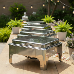 Chauffe-Plats Buffet ORIX de Luxe en Acier Inoxydable 201 de 6L, Alimenté à l'Alcool, Économe en Énergie, pour Hôtels et Traiteurs - Product Image 2