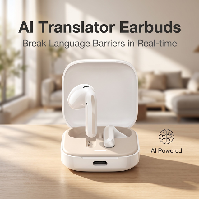 AI Translation Earbuds TWS Wireless Earphones with Instant Voice Translator Headphones Productos En Tendencia 2026 Tecnologia