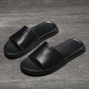 Nuove <span class=keywords><strong>Ciabatte</strong></span> in <span class=keywords><strong>Pelle</strong></span> da <span class=keywords><strong>Uomo</strong></span> 2023, Sandali Estivi Casual Antiscivolo in <span class=keywords><strong>Pelle</strong></span> di Vacchetta alla Moda - Product Image 2