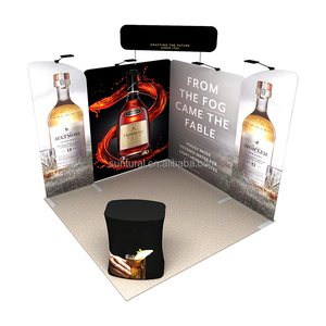 Personnalisable 10x10ft modulaire Portable salon stand d'exposition tissu toile de fond colorant Sublimation Logo bannière Designs Expo - Product Image 4