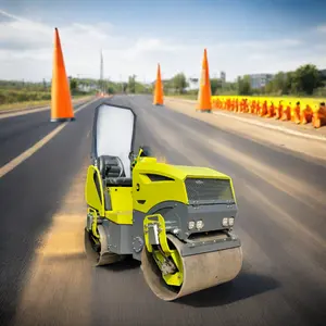 Mesin Pekerjaan Roller jalan, peralatan berat 1.5 Ton mesin konstruksi Roller Jalan berat tinggi