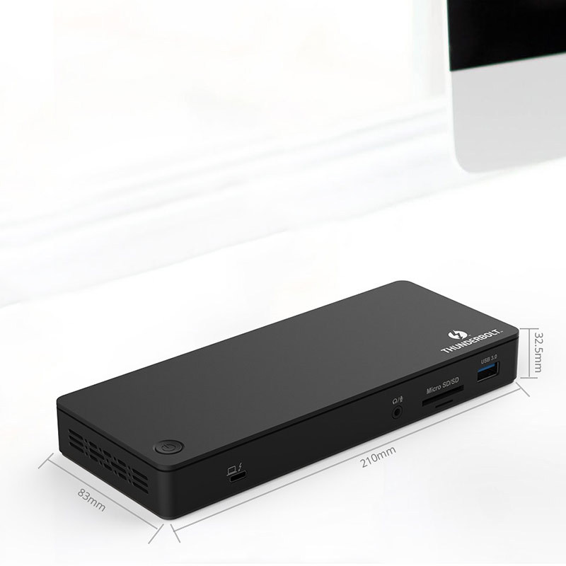 Thunderbolt 3 Double 4 K Station D'accueil Universelle, Thunderbolt3 Station D'accueil