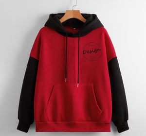 เสื้อสเวตเตอร์โชว์ไหล่แบบมีฮู้ดสำหรับผู้ชายและผู้หญิงเสื้อสเวตเตอร์มีฮู้ดสอง<span class=keywords><strong>สี</strong></span>ขนาดใหญ่พิเศษดีไซน์แบบ OEM - Product Image 4