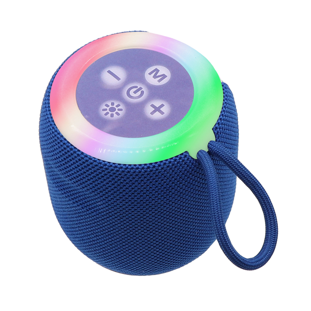 Portable Bluetooth Speaker Fabric Textile TWS Wireless Stereo Sound Speaker with TF Card USB for Travel Camping Sports OEM Logo