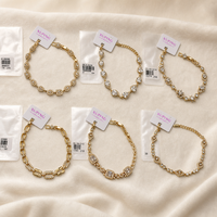 Bracelet en or plaqué Xuping avec pendentif en perle CZ pour femmes, bracelet élégant et raffiné, bracelet extensible réglable