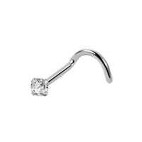 Bijoux élégants en acier inoxydable Os de nez en zircon pour femmes Piercing de nez de tous les jours Bijoux de corps Nez Stud Zircon