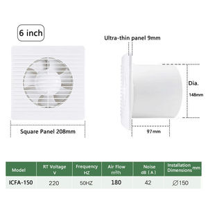 ICEGALAXカスタマイズされたロゴバスルーム排気ファントイレ天井取り付け<span class=keywords><strong>4</strong></span>インチ換気キッチンエクストラクター - Product Image 5