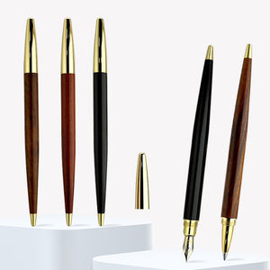 <span class=keywords><strong>Stylo</strong></span> plume en bois de santal, usage professionnel, qualité supérieure, <span class=keywords><strong>stylo</strong></span> cadeau, finition brillante, gravure laser, impression de logos, encre bleue/noire - Product Image 1