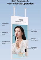 Affichage numérique et publicitaire LCD double face sur pied, IP65, 49 pouces, pour les espaces commerciaux et publics en intérieur
