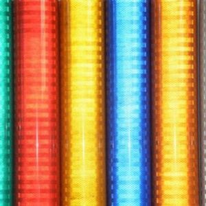 Lámina de vinilo reflectante autoadhesiva de suministro de fábrica de alta visibilidad, película reflectante prismática de <span class=keywords><strong>PVC</strong></span> con reflexión de área alta