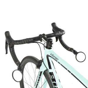 Miroir de vélo réglable en acier inoxydable, pour vélos de route et de montagne, fixation sur guidon, convexe noir MR087 - Product Image 5