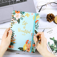Cahier d'agenda bon marché, fournisseur scolaire, impression, couverture souple, carnet A5 à spirale avec impression personnalisée pour étudiants