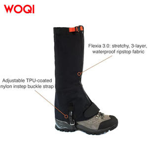 Cubrezapatos de senderismo Woqi, impermeables, con cierre de cremallera, protectores de piernas de tela Oxford para montañismo, equipo de protección para adultos - Product Image 2