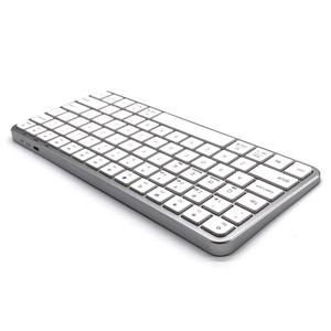 Portable Ergonomic 78-Keys Aluminum Alloy Wireless 2.4Ghz Mini White Bluetooth Keyboard for <b>PC</b> Laptop Desktop <b>Tablet</b> - Product Image 4