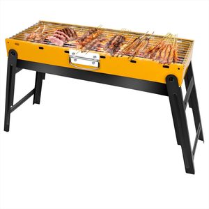 Parrilla de Carbón Plegable de Metal Moderna con Encendido Automático para Acampar al Aire Libre, Viajes y Uso Doméstico - Product Image 1