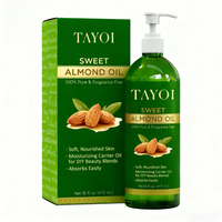 Minyak Almond Manis Baru untuk Pijat Perawatan Rambut Menutrisi Mendalam Menenangkan Kulit Kering & Gatal Melembutkan Kulit Tubuh & Wajah