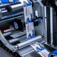 Machine d'étiquetage automatique UPK pour baume à lèvres, tube de rouge à lèvres, contrôle électrique PLC, machine d'étiquetage pour petits flacons, tubes fins, ampoules