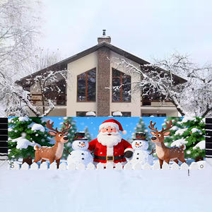 Bandiera Natalizia Decorativa per Recinzioni, Portico, Muro, Giardino, Garage, Poster in Vinile Digitale da Appendere - Product Image 4