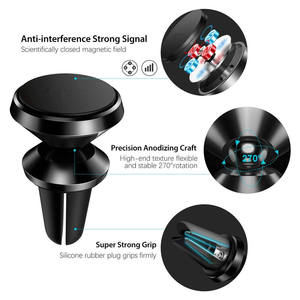 Support de navigation universel rotatif pour grille d'aération de voiture, support magnétique pour téléphone portable de voiture - Product Image 2