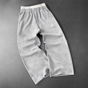 <span class=keywords><strong>Pantalon</strong></span> décontracté unisexe à taille élastique 2026 Hip Hop Rock Streetwear avec imprimé lettres en relief, coupe ample et rembourré, collection Printemps - Product Image 2
