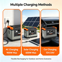 Sistema Generador de Energía Solar Fuera de la Red con Capacidad de 1008 Wh, Estación de Energía Portátil de 1500 W para Acampar al Aire Libre