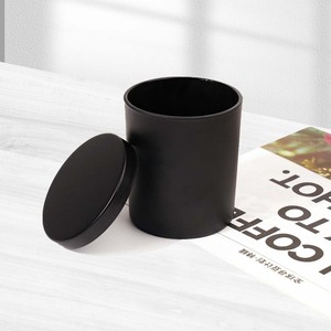 Tarros vacíos para velas de vidrio sombreado refinado <span class=keywords><strong>con</strong></span> tapas lujosas para colecciones exclusivas de velas - Product Image 1