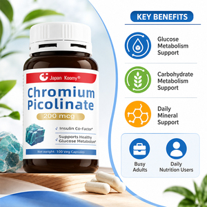 Dietary Shecome Chromium Picolinate Supplement Manufacturer 200mcg Made Without Gluten Free 100 Chromium Picolinate Capsules - Product Image 3
