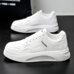Chaussures de sport légères et tendances pour hommes, chaussures décontractées polyvalentes blanches, imperméables et antidérapantes, fermeture à lacets pour hommes - Product Image 3