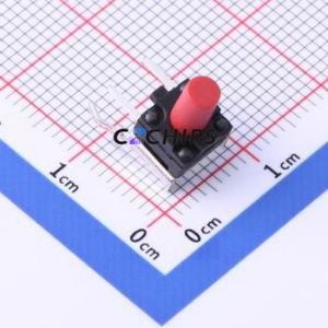 TSG008A09526A04 Tactile Switch Through hole Component (THT) Switch Single Pole Single Throw Round Button 2.6N Right Angle Insert - Product Image 1