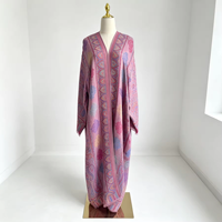 Vêtements islamiques Loriya pour femmes, abaya de luxe en pashmina, style Dubaï, abaya modeste pour femmes, robe musulmane avec hijab