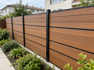 정원 WPC 실내 패널 울타리 벽 패널 야외 WPC 프라이버시 울타리 보안 울타리 슈퍼마켓 간편 조립 높은 DIY 데크 - Product Image 5