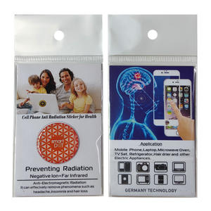 Autocollant anti-radiation EMF en silicone rouge à ions négatifs pour téléphone portable et <span class=keywords><strong>ordinateur</strong></span>, compatible réfrigérateur (version anglaise) - Product Image 2