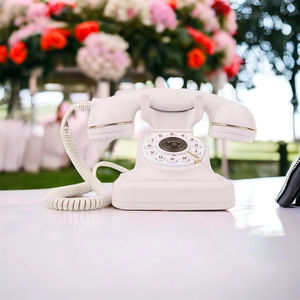 Vintage Ovale per l'audio <span class=keywords><strong>libro</strong></span> degli ospiti per matrimoni con filo di <span class=keywords><strong>telefono</strong></span> con funzione di registrazione per <span class=keywords><strong>la</strong></span> festa di nozze cabine fotografiche - Product Image 6