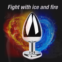 S-hande 3 pièces/ensemble S M L Plug anal en métal, plug anal Fetis, jouets sexuels anaux pour adultes, bijoux en cristal en forme de cœur, plug anal pour homme et femme