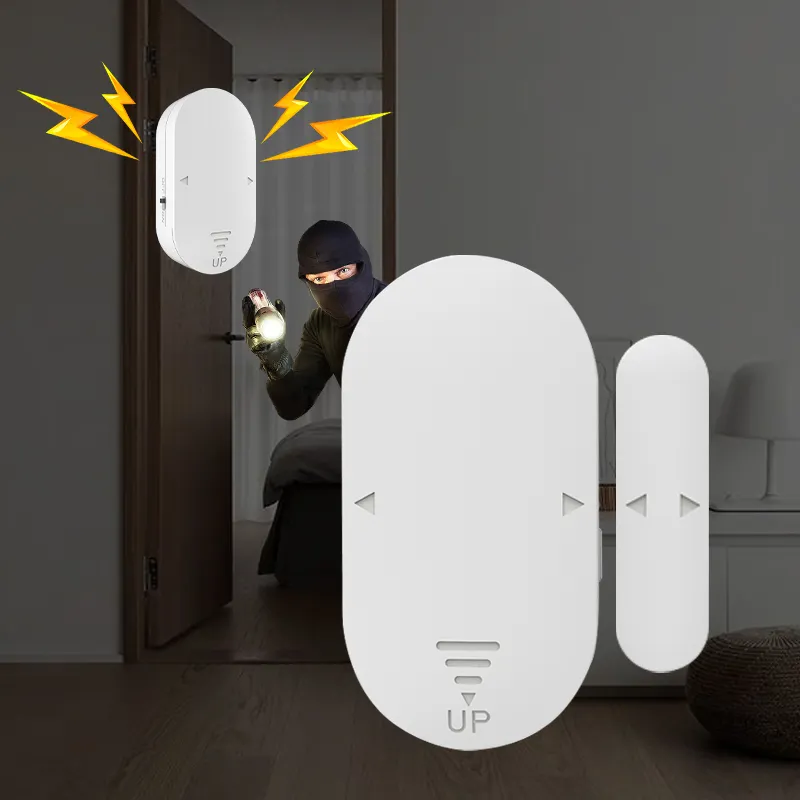 Casa Segurança Sensor Anti Roubo Sem Fio Porta e Janela Sensor Magnético Alarme Vibração Janela Porta Alarme
