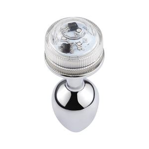 Nouveau jouet sexuel pour adultes, <span class=keywords><strong>plug</strong></span> anal en métal avec télécommande, changement de couleur LED, acier inoxydable, perles anales, masseur de la prostate - Product Image 3