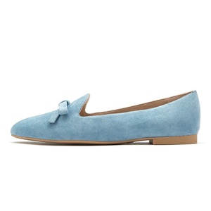 Guangzhou moda nuovo arrivo donna Slip on pelle scamosciata Casual Slip piatto su <span class=keywords><strong>ballerine</strong></span> <span class=keywords><strong>suola</strong></span> <span class=keywords><strong>in</strong></span> gomma per donna - Product Image 2