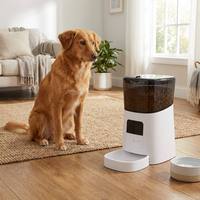 Distributeur automatique intelligent 5G WiFi portable en plastique étanche pour animaux de compagnie avec mise à jour OTA et contrôle programmable des portions via l'application